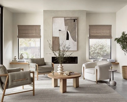 Fabric Armchair With Wooden Legs Fabric Armchair With Wooden Legs