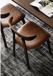 Mid-Century Dark Brown Dinning Chair