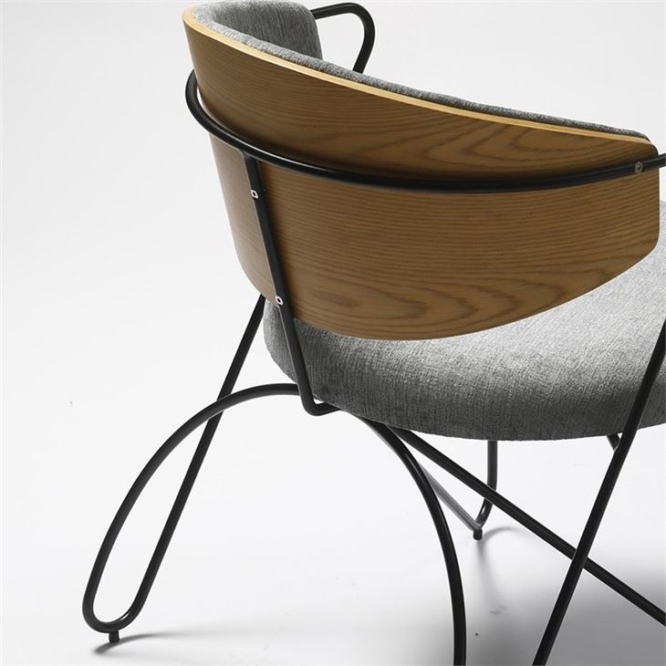 Fabric Dining Chair With Chrome Base